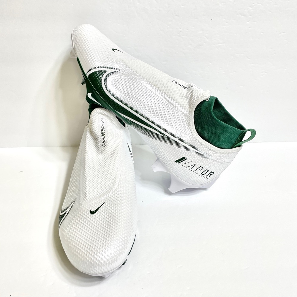 Nike Vapor Edge Pro 360 Football Cleats Size 11.5 White Green CV6345-103